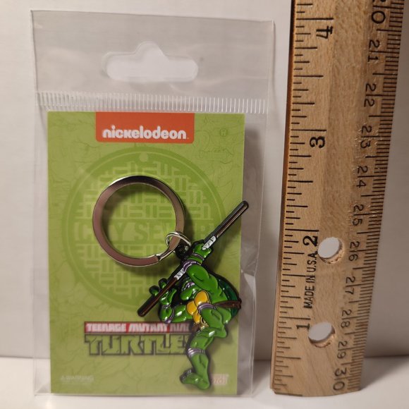 Teenage Mutant Ninja Turtles Keychain Donatello Official Nickelodeon Keyring - Picture 2 of 3